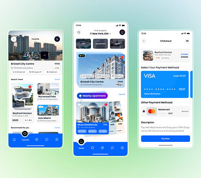 Real Estate Buying & Selling mobile App appartment buying favorite page home home screen house rent mobile app listing app massage page mobile mobile app properties real estate real estate mobile app realestate rental mobile app room selling ui design ux design