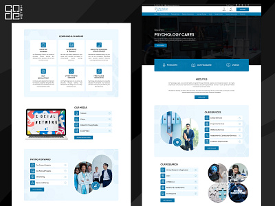 Psychology Health Care & Research Website Design design elementor figma graphic design photoshop ui ux web design web development wordpress