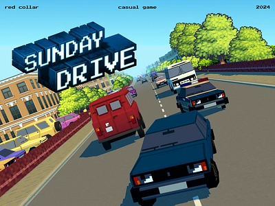 Sunday Drive: Mini Racing Game Design & Development 3d app blender branding c4d car cgi game gamedev gaming gta logo mini game mvp pixel retro ui unity web webgl