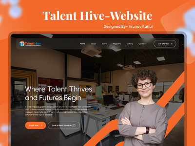 Talent Hive Website branding design edtech landing page learning management system lms minimal design ui ui ux ux web page website