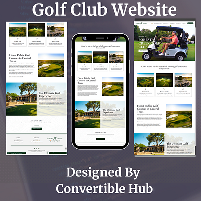 Golf Club Website branding design funnel gohighlevel graphic design illustration vector web website wix word press