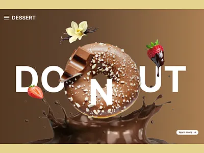 Donut Website - Dessert designer donut ui uiux ux website