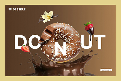 Donut Website - Dessert designer donut ui uiux ux website