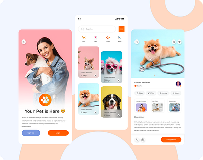 Mobile App UI for Buying & Selling Pets 🐾 appdesign buysellpets designinspiration dribbble ecommerceapp figma minimaldesign mobileappdesign petadoption petapp petmarketplace productdesign prototype softui ui uidesign uitrends uiuxdesign uxdesign uxresearch