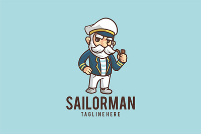 Sailorman beard branding cartoon character design graphic graphic design illustration logo old sailor sea