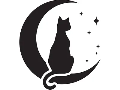 cat and moon stencil design art black cat cat cat stencil cat stencil design cat vector design moon stencil art tattoo design tattoo stencil wall stencil