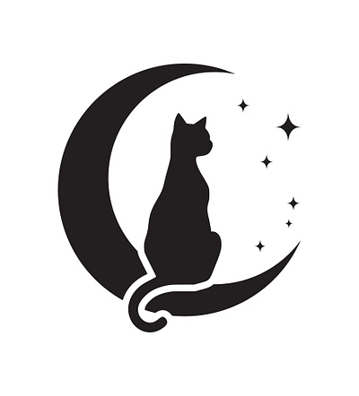 cat and moon stencil design art black cat cat cat stencil cat stencil design cat vector design moon stencil art tattoo design tattoo stencil wall stencil