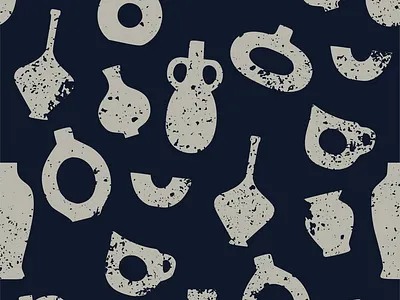 Abreact Vase shapes seamless pattern design dirt pattern fabric design mud vase pattern seamless fabric design seamless pattern vase vase shapes vase shapes design