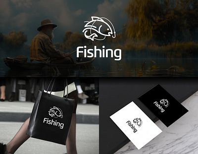 Fishing Line Art Logo art branding creative design fish fisherman fishing graphic graphic design graphic designer hook illustration line line art logo logo design logo designer minimalist simple vector