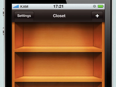 Shelves gui ios iphone shelves wooden