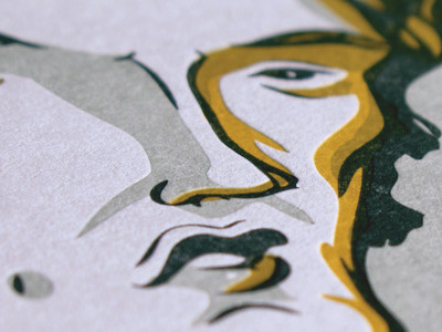 Crazy Fingers Live beeteeth illustration john mayer letterpress mandate press paper print