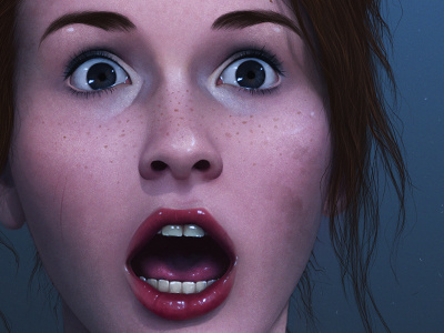 Shocked! cs3 digital expression female painting panic photoshop realism shocked