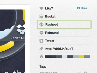 Reshoot dribbble idea ui