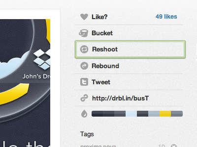 Reshoot dribbble idea ui