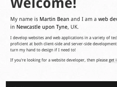 Personal home page greeting black blog design home monochrome page website white