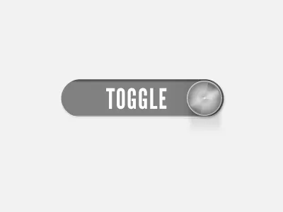 Toggle Slider clean grey illustrator metallic minimal switch toggle