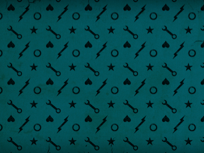 Greasy Wallpaper gear heart lightning pattern stars texture wallpaper wrench