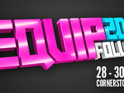 Equip 3d 3d blender event typography