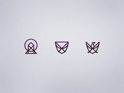 Identity Logic Iconography bird design icon iconography identity illustration logo minimal purple shield technology texture tower vector