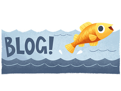 Blog! blog fish illustration