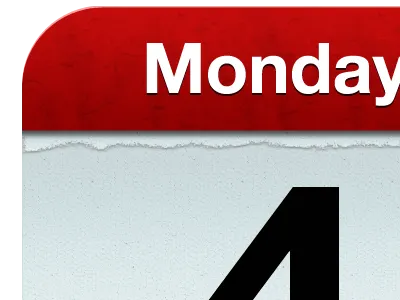 iOS Calendar Icon – Thoughts? apple calendar icon ios ipad iphone styling texture torn paper