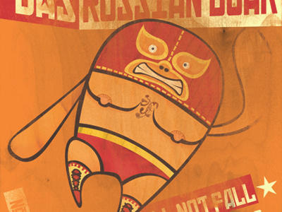 Luchador 3 character illustration illustrator photoshop poster texture wood