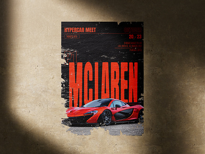 Hypercar Meet Poster Design graphic design layout mockup poster design typography visual design