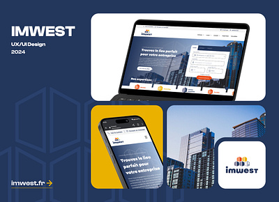 IMWEST - Webdesign for a corporate real estate site figma ui ux webdesign website