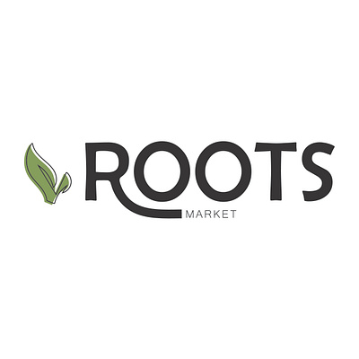 Roots Market Primary Logo brand identity branding design graphic design illustration logo typography visual design