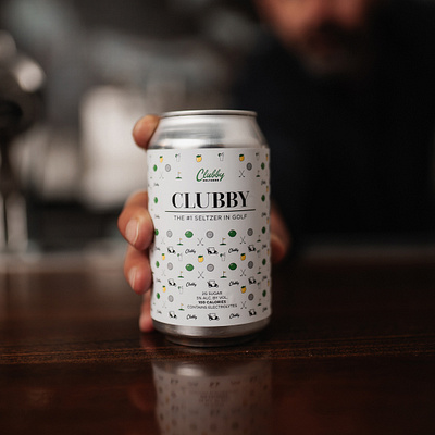 Clubby Seltzer Brand 3d graphic design ui