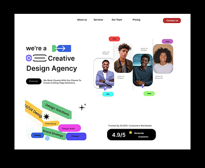 Landing page figma illustration landing page mobile app ui web design