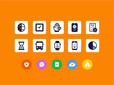 Concierge Pad Icons brain branding bus clock cloud design document graphic design hand icon icon set illustration logo message phone secure statistic time vector watch