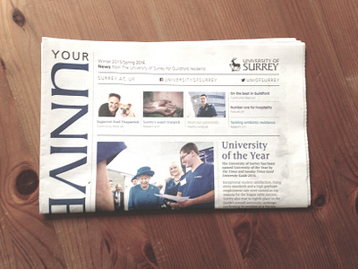 GUILDFORD, SURREY, UK – LOCAL AREA NEWSPAPER design graphic design typography