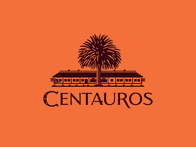 Centauros building centauros equine horse house logo palm sport stable