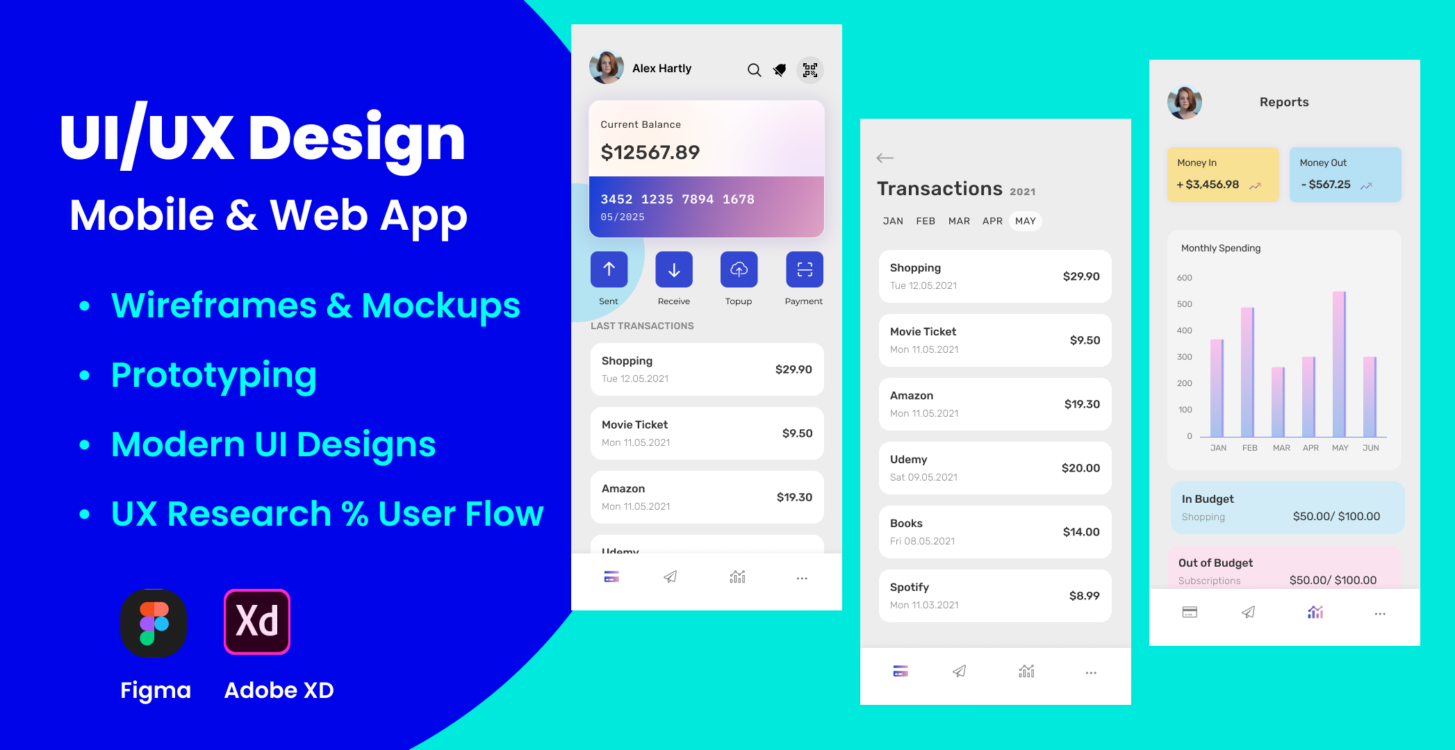 Money Transfer App Design app design crypto ui uiux design