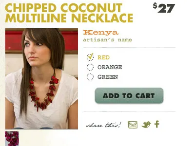 Single Product View ecommerce texture typography