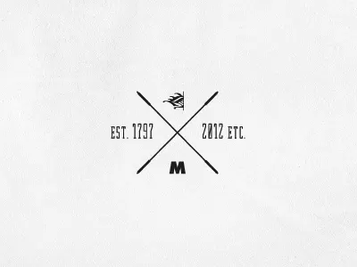est. 1797 - 2012 etc. black cross dalle mark typography white