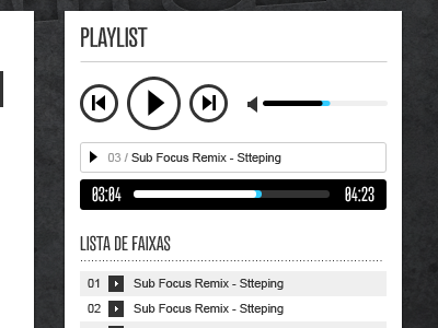Music Player audio clean dark grunge music music player play player playlist