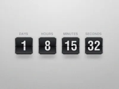 Flip Clock clock countdown fireworks flip illustration timer ui