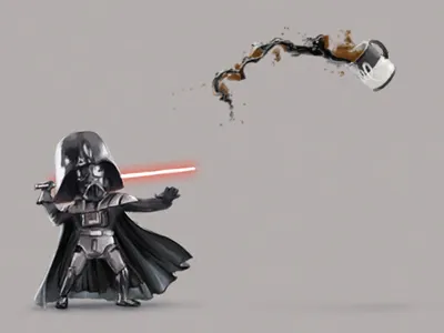 darth vader baby coffee darth vader illustration ipad iphone small star wars wallpaper