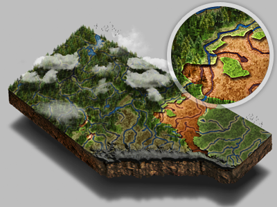 Alberta Map 3d alberta illustration isometric landscape map photoshop plumbheavy