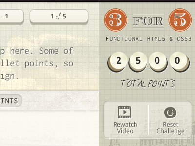 Total Points code school css3 html5 points ui web