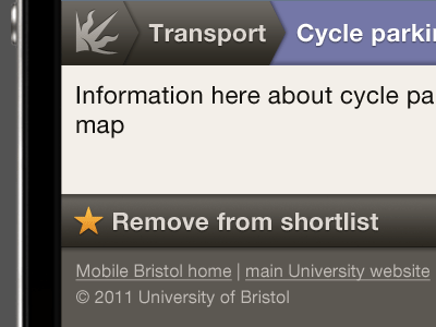 Mobile Bristol mobile ui