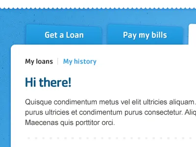 Blue Tabs blue dotted menu tabs text texture