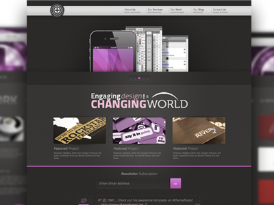 Website Template PSD free download psd template