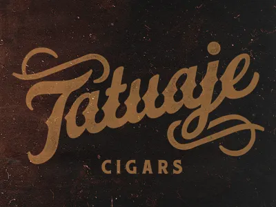 Tatuaje Script cigars classic script typography vintage