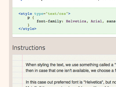 Code instructions instructions