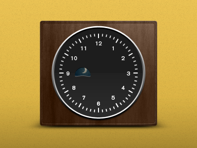 Clock 01 clock first shot jquery moon night time wood grain