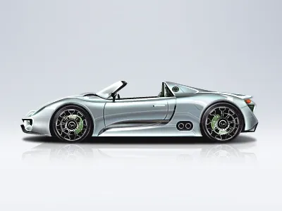Porsche 918 spyder concep icons ui vezstudio