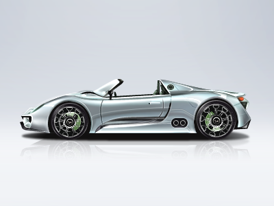 Porsche 918 spyder concep icons ui vezstudio